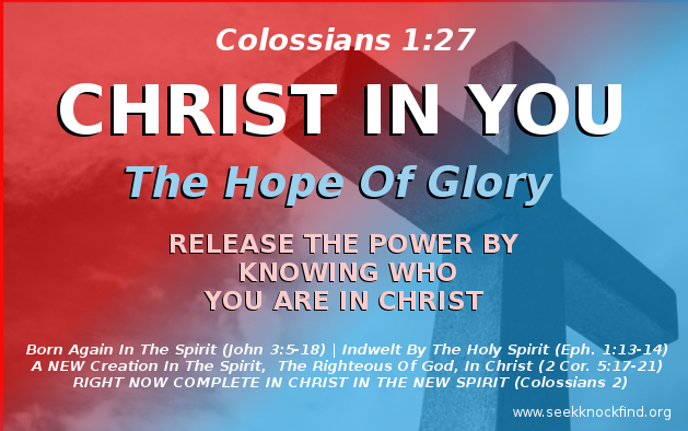 Colossains 1:27 Christ In Your. The Hope of Glory.