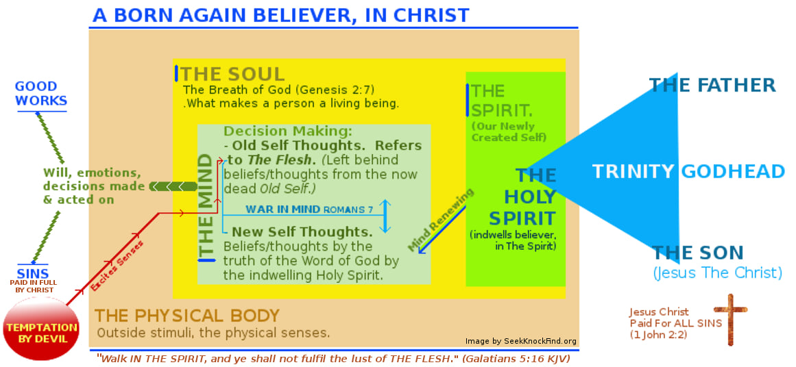 A born again believer in Christ as a diagram